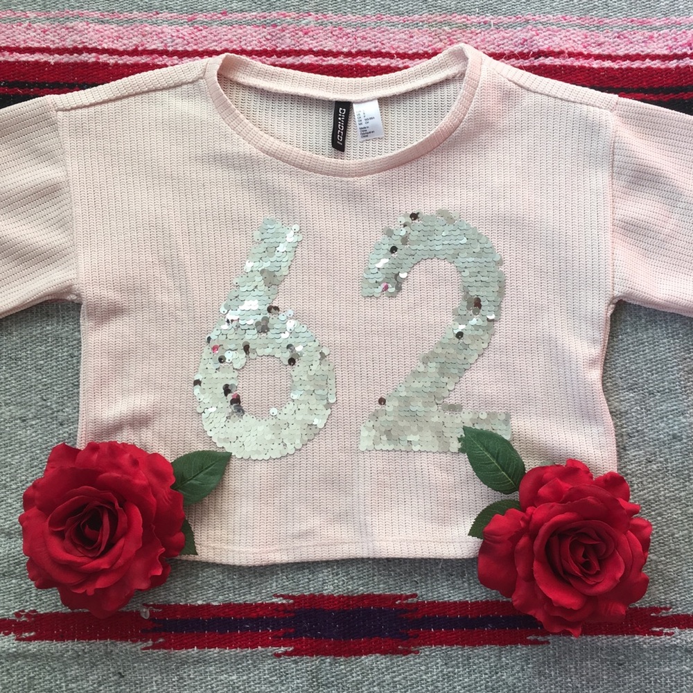 H & M | PASTEL PINK CROP TOP